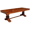 Picture of Solid Wood Trestle Pedestal Large Rectangle Rustic Dining Table