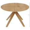Picture of Teak Wood Cross Leg Modern Round Dining Table