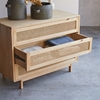Picture of Runnel - chest of drawers in solid Accacia and rattan