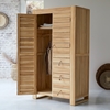 Picture of Moana - Wardrobe with clothes rail in solid teak wood