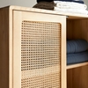 Picture of Runnel -  solid Acacia wood and rattan cabinet
