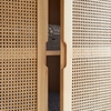 Picture of Runnel -  solid Acacia wood and rattan cabinet