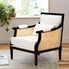 Picture of Sheesham Wood Upholstered Cane Arm Sofa Chair