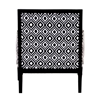 Picture of Black and White Sheesham Wood Upholstered Accent Armchair