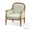 Picture of Rustic Solid Wood Upholstered Accent Chair