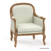 Picture of Rustic Solid Wood Upholstered Accent Chair
