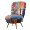 Picture of SOLID WOOD  Large Round Slipper Chair Short Splayed Legs