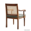 Picture of Solid Wood Rattan Back Upholstered Accent Chair