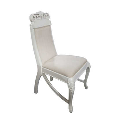 Picture of White and Ivory Sheesham Wood Dining Chair