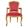 Picture of Sheesham Wood Rococo Style Upholstered Accent Chair