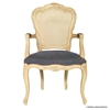 Picture of Rustic Sheesham Wood Louis XV Rattan Arm Chair