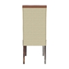 Picture of Leather and Fabric Tufted Parson Dining Chair