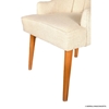 Picture of Rustic Teak Wood Mid-century Upholstered Arm Chair
