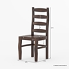 Picture of Rosewood Ladder Back Dining Chair