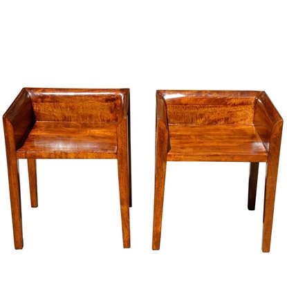 Picture of Solid Mango Wood Low Back Chairs