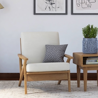 Picture of Teak Wood Mid-century Modern Single Sofa