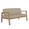 Picture of Solid Wood Outdoor 3 Seater Sofa