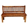 Picture of Solid Wood Rustic 57" Bench w Back