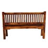 Picture of Solid Wood Rustic 57" Bench w Back
