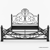 Picture of Appenzell Antique Black Wrought Iron Platform Bed
