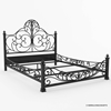 Picture of Appenzell Antique Black Wrought Iron Platform Bed
