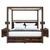 Picture of Farson Contemporary Storage Full Size Rustic Canopy Bed