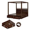 Picture of Farson Contemporary Storage Full Size Rustic Canopy Bed