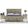 Picture of Mission Winter White Farmhouse Platform Bed Frame w High Headboard