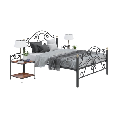 Picture of Nome Industrial Scrollwork Iron Bed Frame