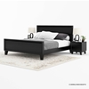 Picture of Modern Simplicity Mocha Full Size Black Platform Bed