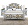 Picture of Solid  Wood & Brass Inlay Platform Bed Frame