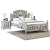 Picture of Solid  Wood & Brass Inlay Platform Bed Frame