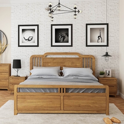 Picture of Solid  Wood Full Size Platform Bed