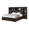 Picture of Solid Wood Full Size Bookcase Headboard Storage Bed