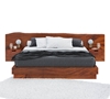 Picture of Solid Wood Platform Bed Full Size Live Edge Headboard
