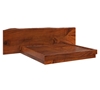 Picture of Solid Wood Platform Bed Full Size Live Edge Headboard