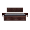 Picture of Venturi Solid Wood Queen Size Non Storage Bed In Walnut Finish