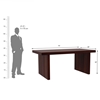 Picture of Asher Rosewood 6 Seater Dining Table With Set Of 4 Chairs And 1 Bench In Walnut Finish