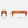 Picture of Rinika Six Seater Dining Set with Bench in Honey Oak Finish