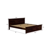 Picture of Stainfleld Solid Wood King Size Bed In Walnut Finish