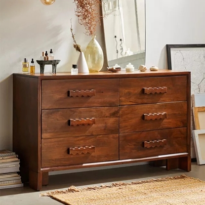 Picture of Orwell Solid Wood Chest Of 6 Drawers In Matte Finish