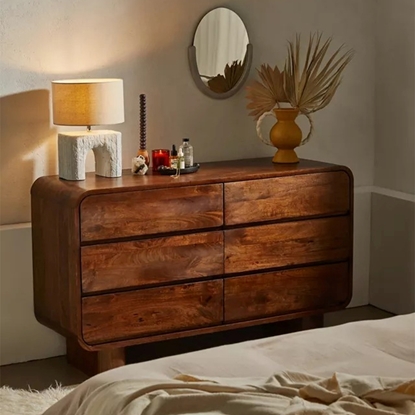 Picture of Roswell Solid Wood Chest Of 6 Drawers In Matte Finish